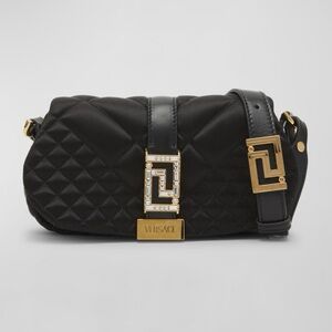 VERSACE Greca Goddess Crystal quilted shoulder bag